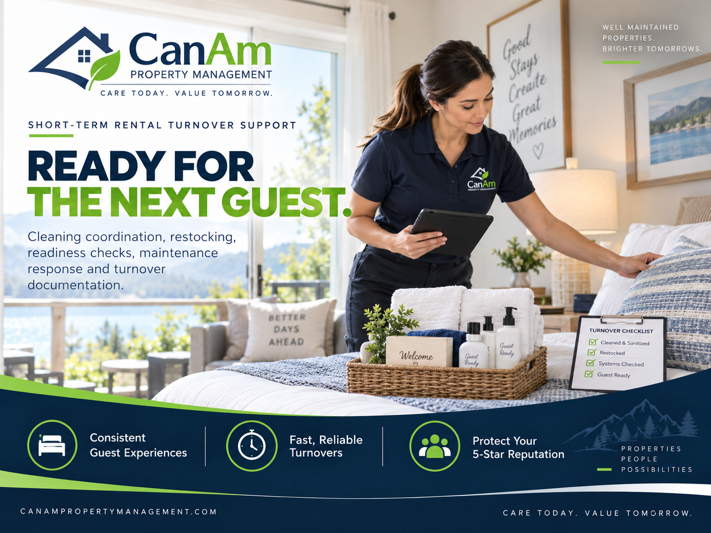 Short-Term Rental Turnover Support - CanAm Property Management